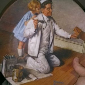Norman rockwell plate the painter